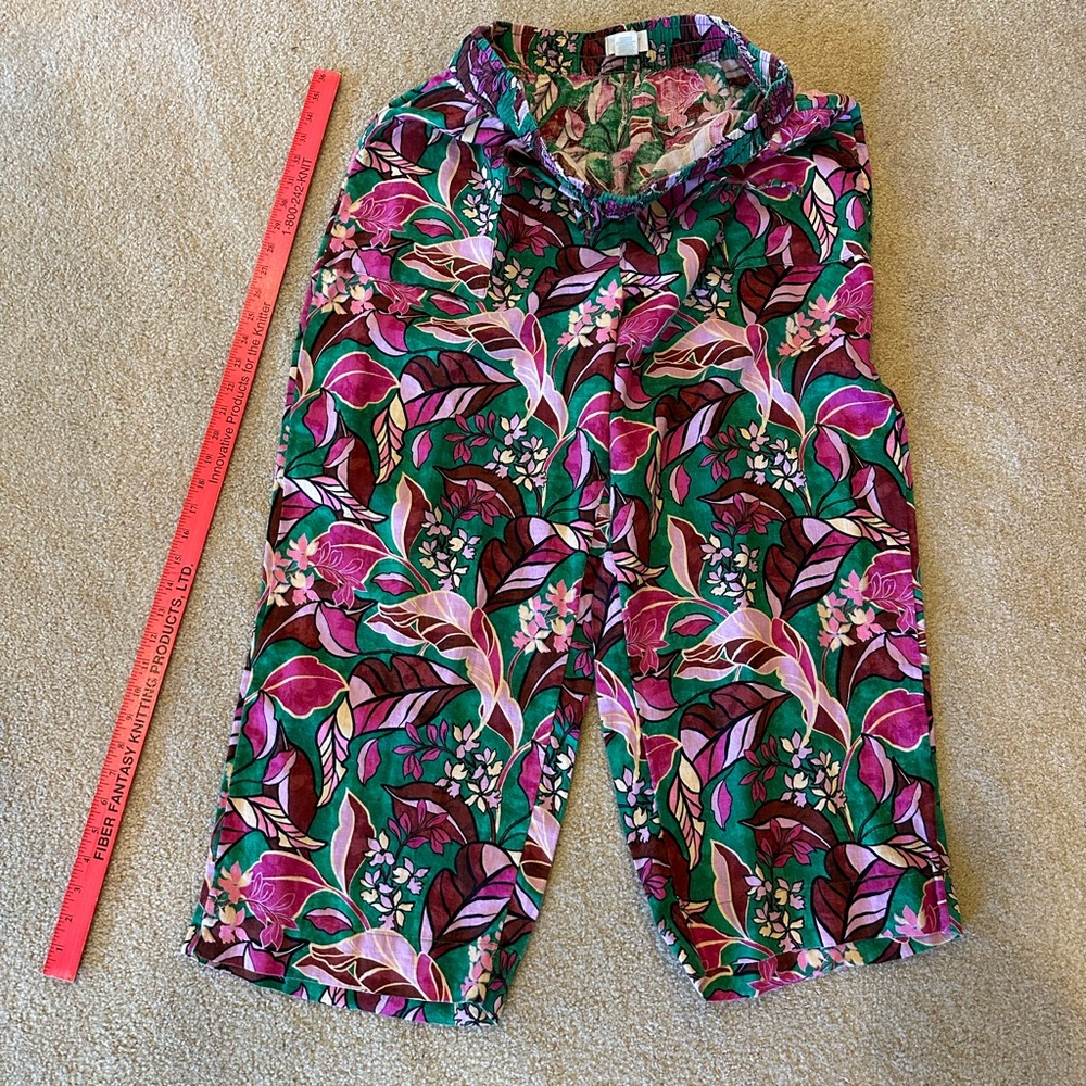 Cynthia Rowley Floral Linen Pants XL